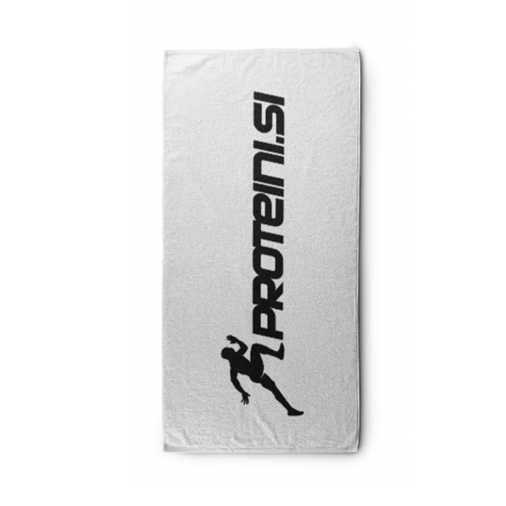 PROTEINI.SI FITNESS TOWEL WHITE/BLACK, 100x50cm
