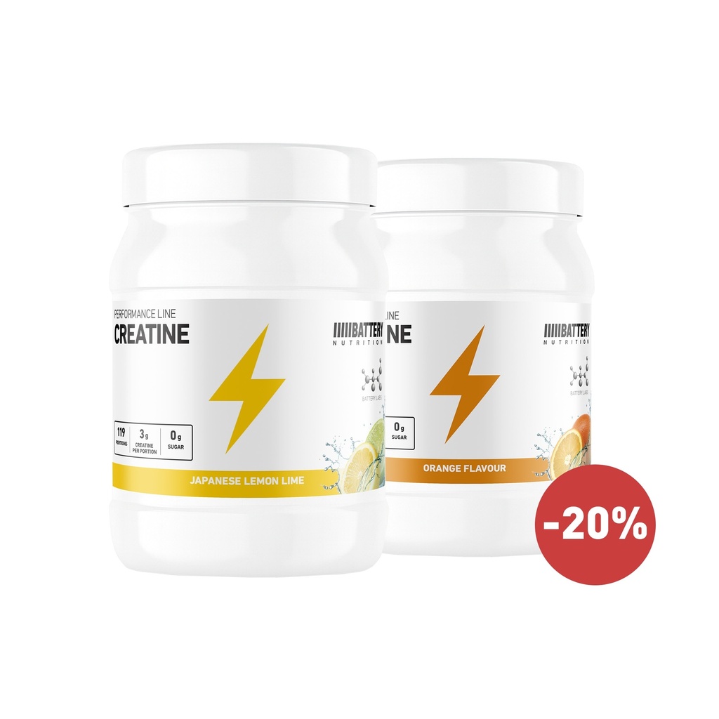 BATTERY CREATINE (FLAVOURED) - 1+1 PACK (-20%)