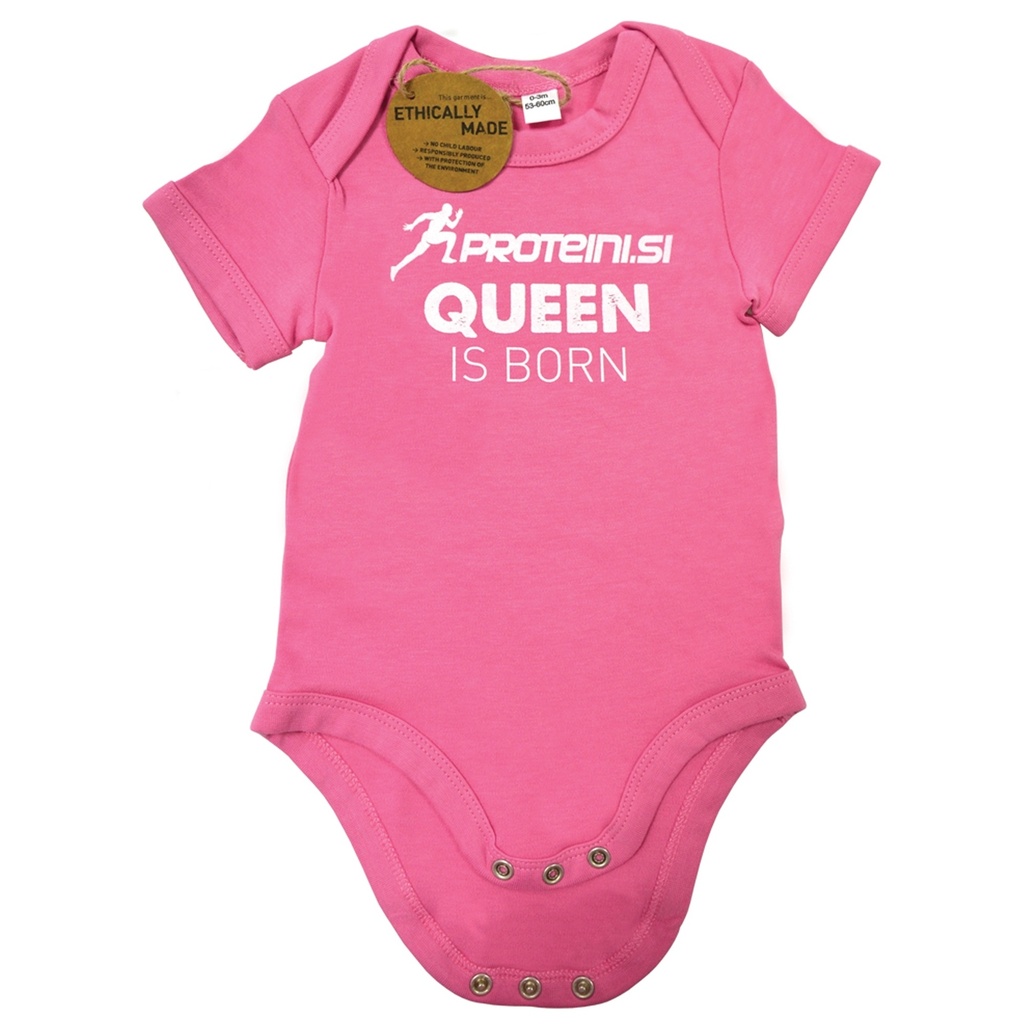 PROTEINI.SI NEWBORN BODYSUIT QUEEN, PINK