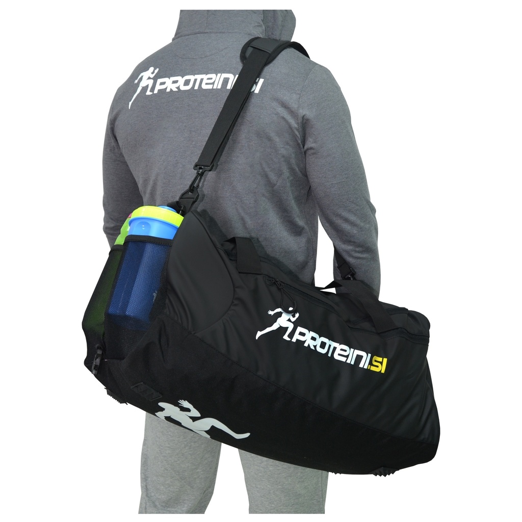 PROTEINI.SI BORSA DA SPORT, nera
