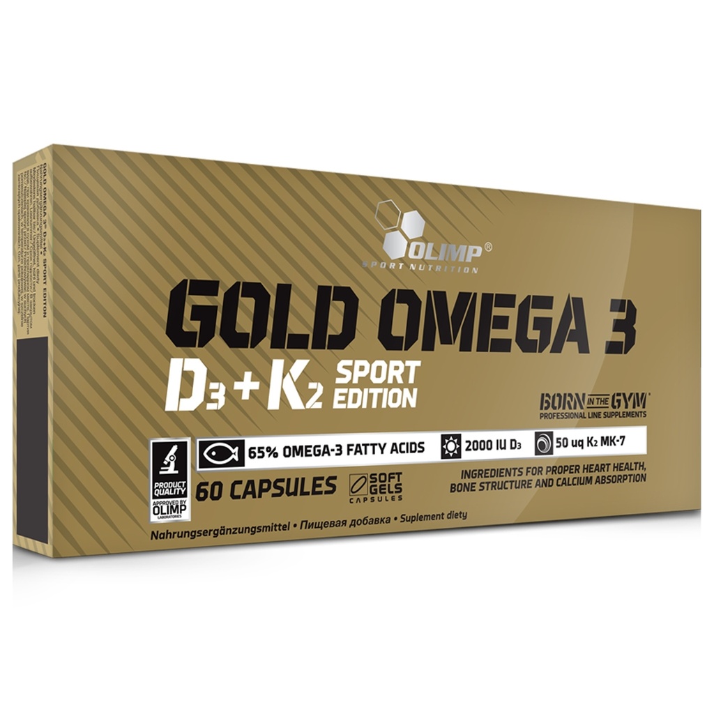 OLIMP GOLD OMEGA 3 D3+K2 SPORT EDITION, 60 caps