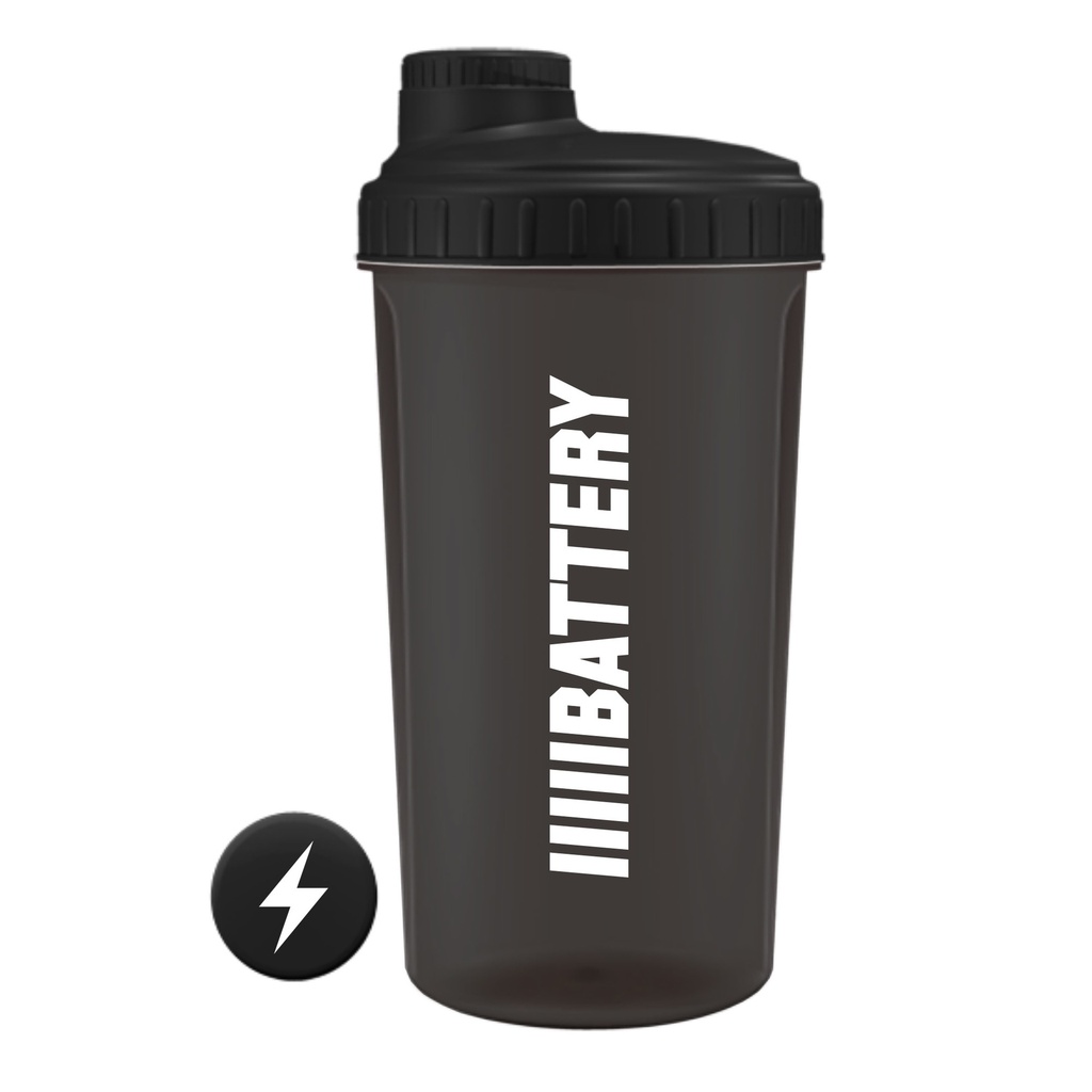BATTERY SHAKER 700ml, TRASPARENTE-NERO