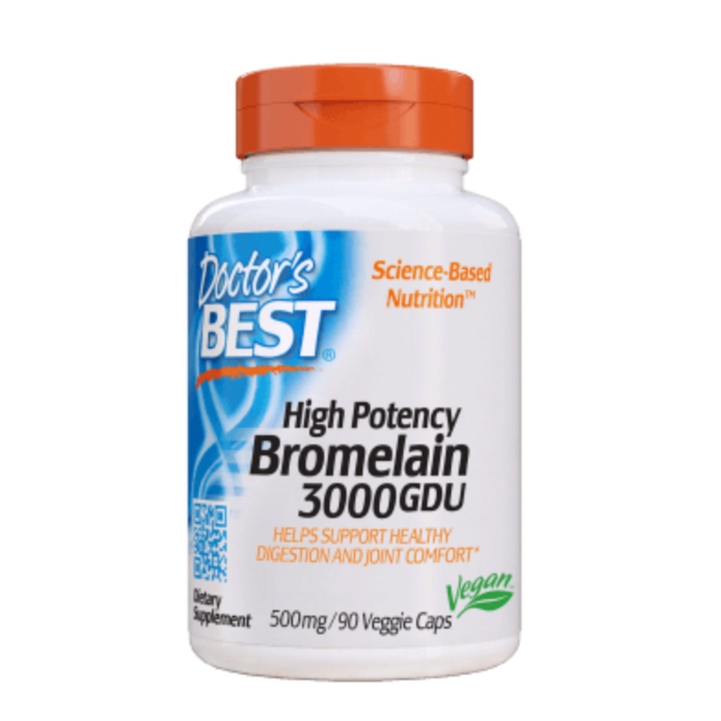DR.'S BEST BROMELAIN (3000GDU), 90 capsule veg.