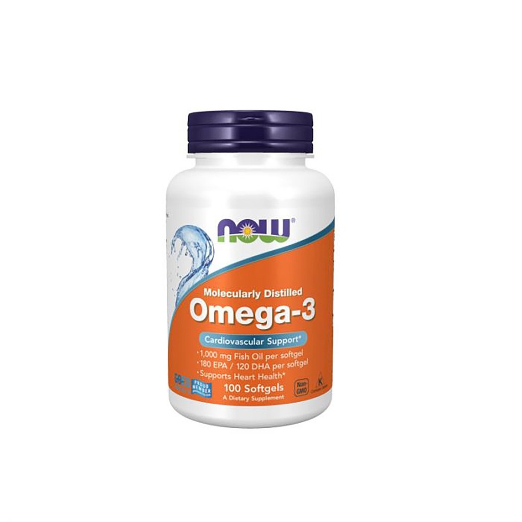 NOW OMEGA-3, 100 capsule softgel