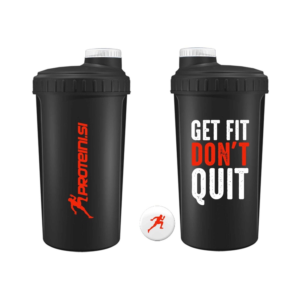 PROTEINI.SI SHAKER "DON'T QUIT" - BLACK, 700ml