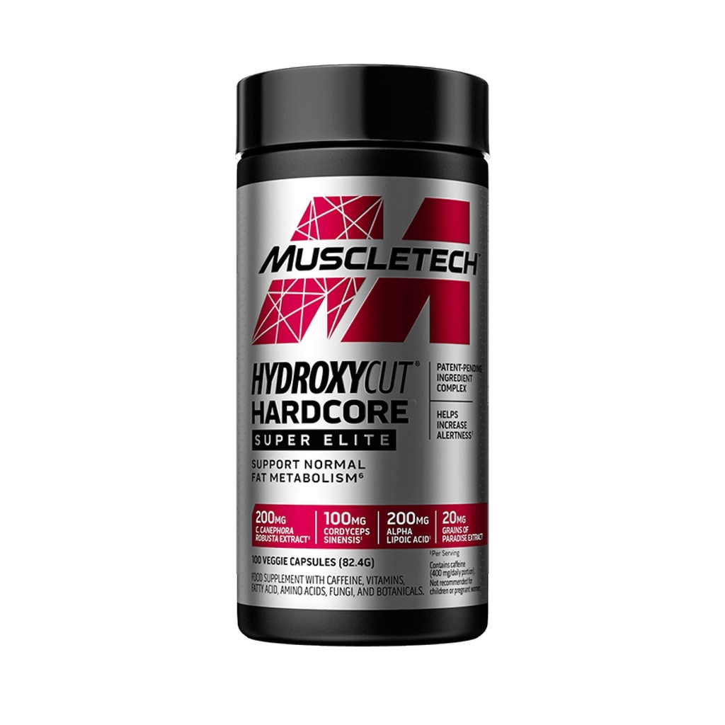 MUSCLETECH HYDROXYCUT HARDCORE SUPER ELITE, 100 veg. kapsul